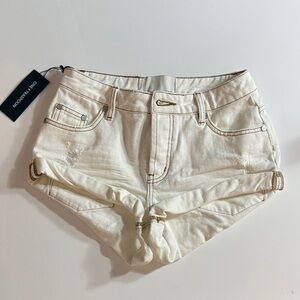 One Teaspoon Women's White Jean Shorts